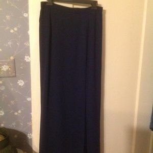 Adrianna Papell navy blue full length skirt size12